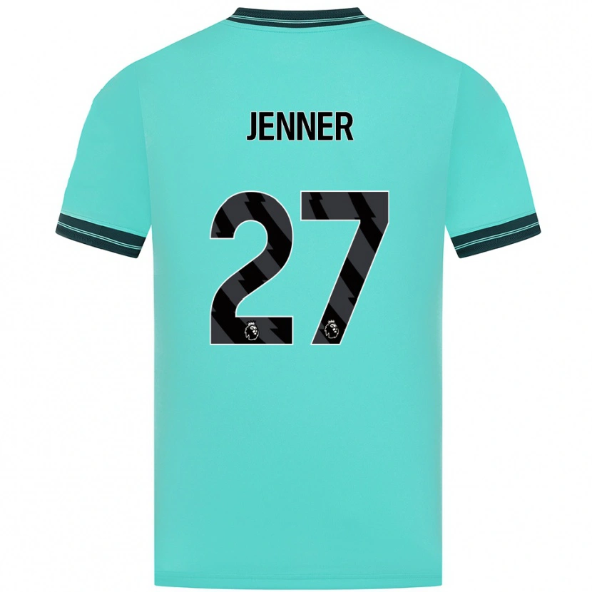Danxen Criança Camisola Abbi Jenner #27 Azul Celeste Verde Alternativa 2025/26 Camisa Brasil