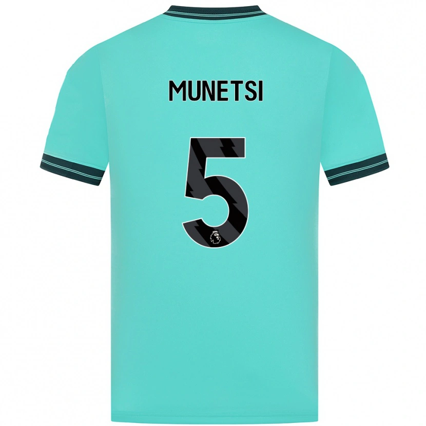 Danxen Criança Camisola Marshall Munetsi #5 Azul Celeste Verde Alternativa 2025/26 Camisa Brasil
