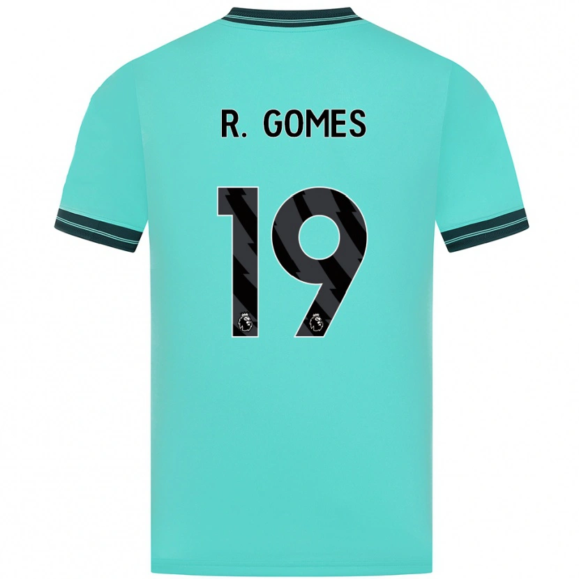 Danxen Criança Camisola Rodrigo Gomes #19 Azul Celeste Verde Alternativa 2025/26 Camisa Brasil