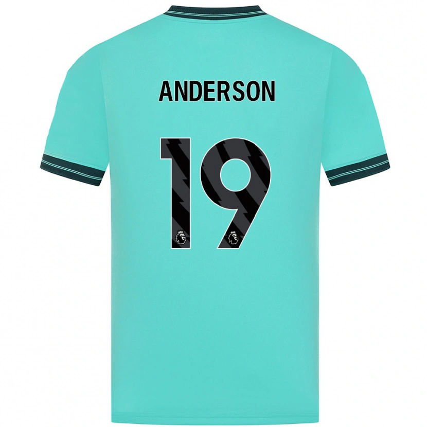 Danxen Criança Camisola Becky Anderson #19 Azul Celeste Verde Alternativa 2025/26 Camisa Brasil