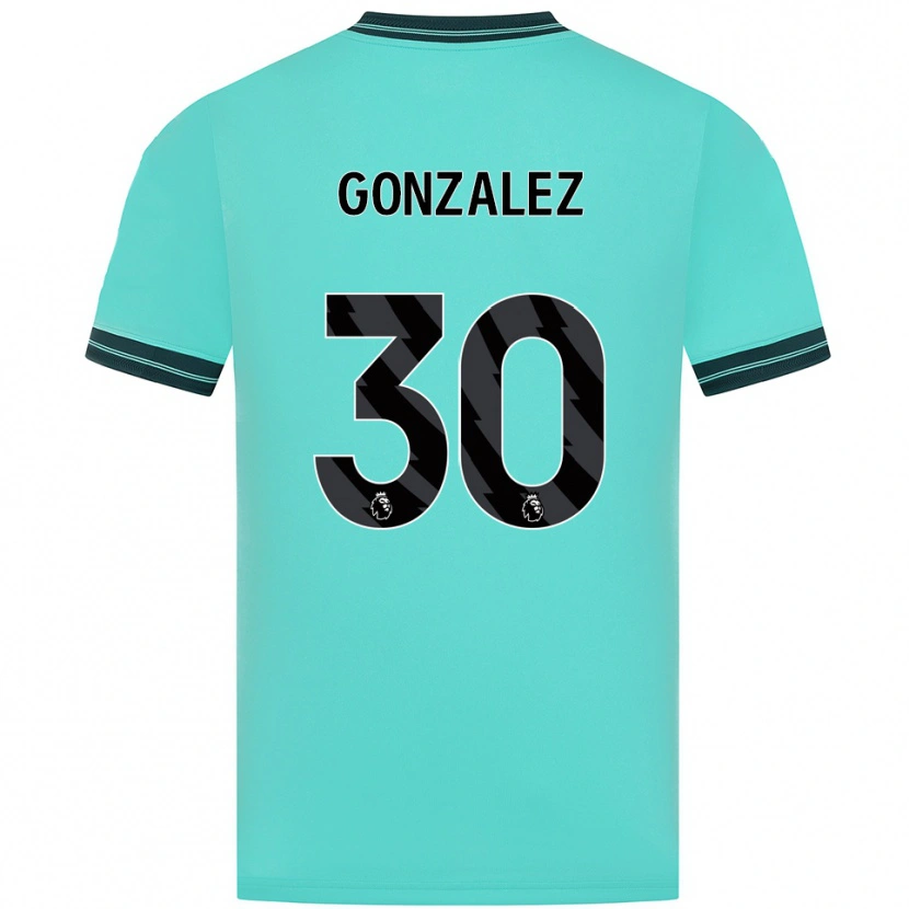 Danxen Criança Camisola Enso González #30 Azul Celeste Verde Alternativa 2025/26 Camisa Brasil