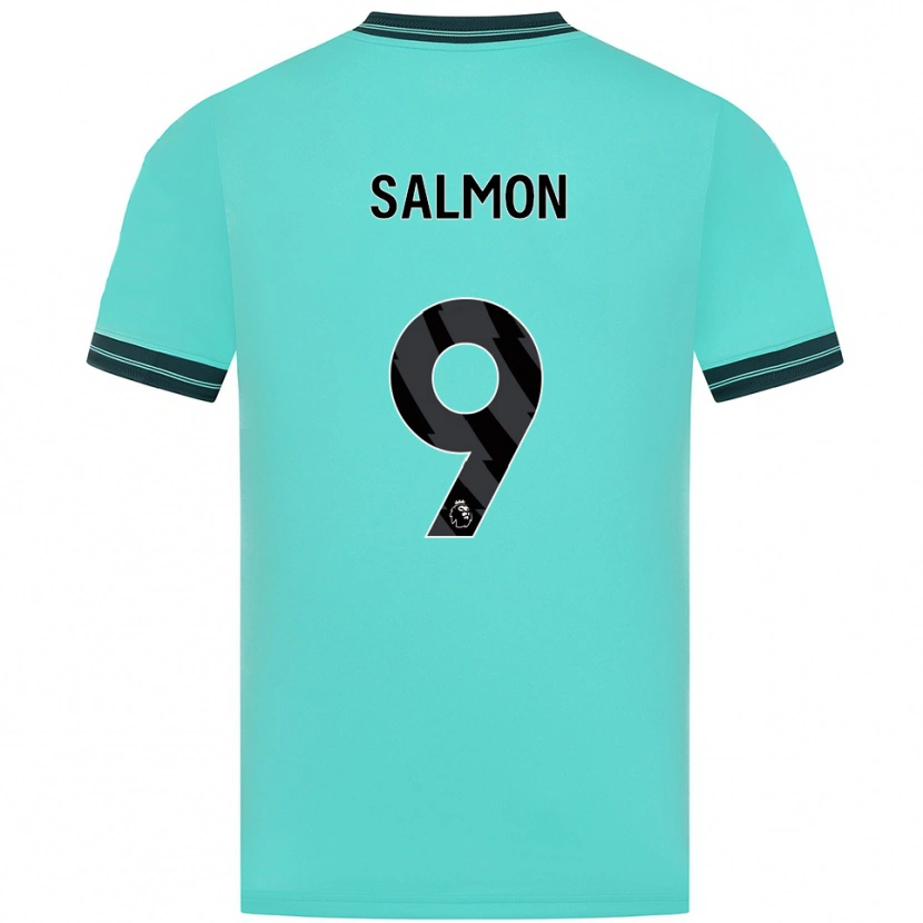 Danxen Criança Camisola Fabian Salmon #9 Azul Celeste Verde Alternativa 2025/26 Camisa Brasil