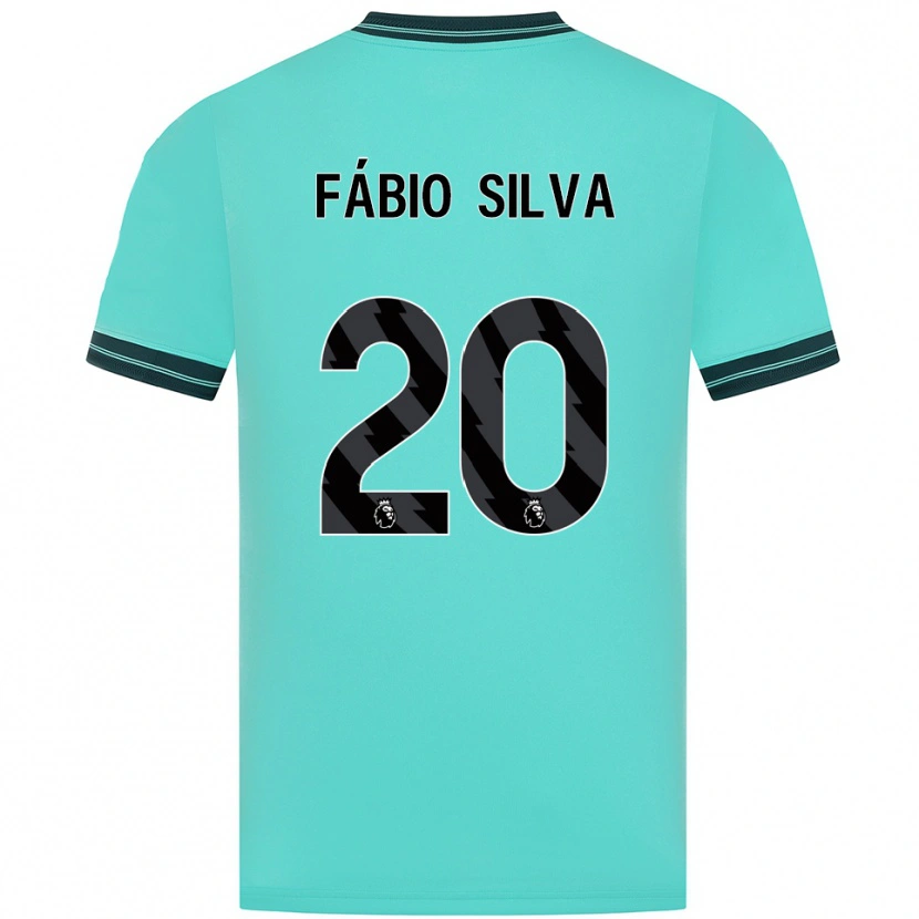 Danxen Criança Camisola Fábio Silva #20 Azul Celeste Verde Alternativa 2025/26 Camisa Brasil