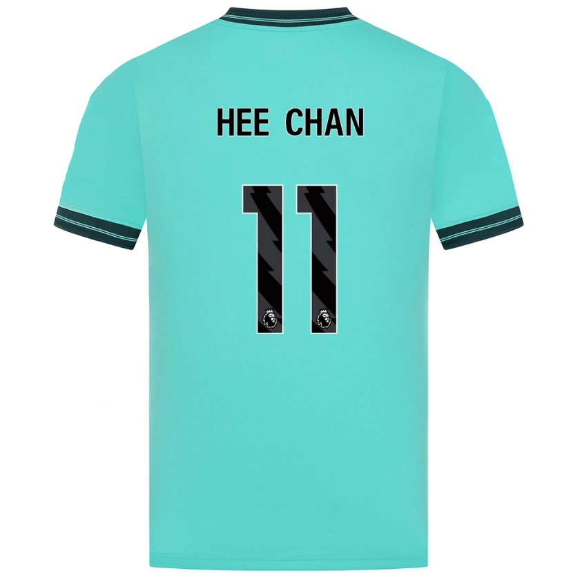 Danxen Criança Camisola Hee-Chan Hwang #11 Azul Celeste Verde Alternativa 2025/26 Camisa Brasil