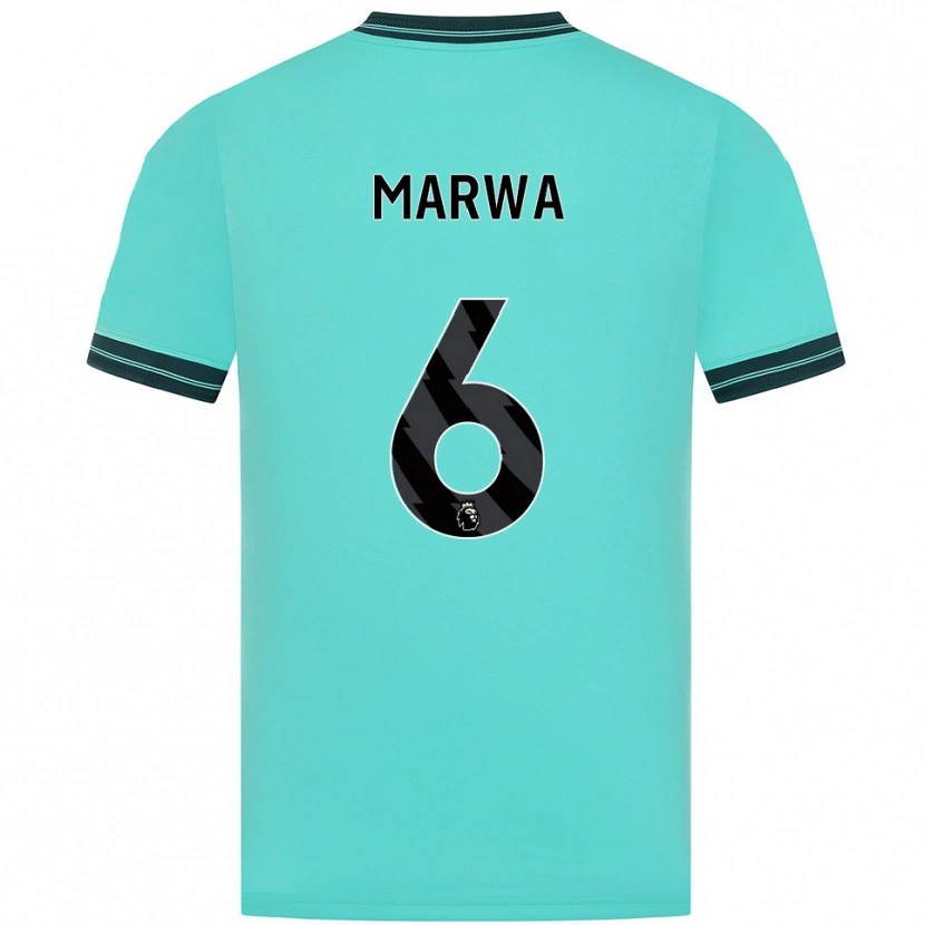 Danxen Criança Camisola Bjørn Marwa #6 Azul Celeste Verde Alternativa 2025/26 Camisa Brasil