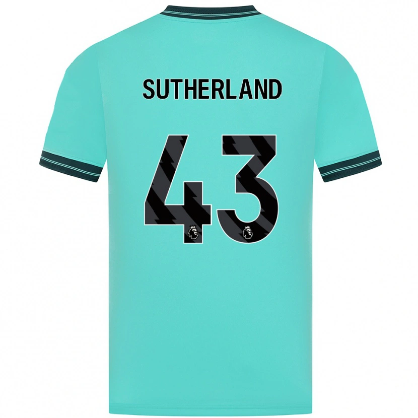 Danxen Criança Camisola Ethan Sutherland #43 Azul Celeste Verde Alternativa 2025/26 Camisa Brasil