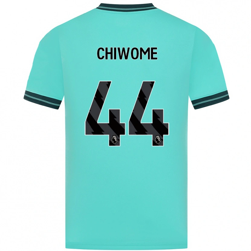 Danxen Criança Camisola Leon Chiwome #44 Azul Celeste Verde Alternativa 2025/26 Camisa Brasil