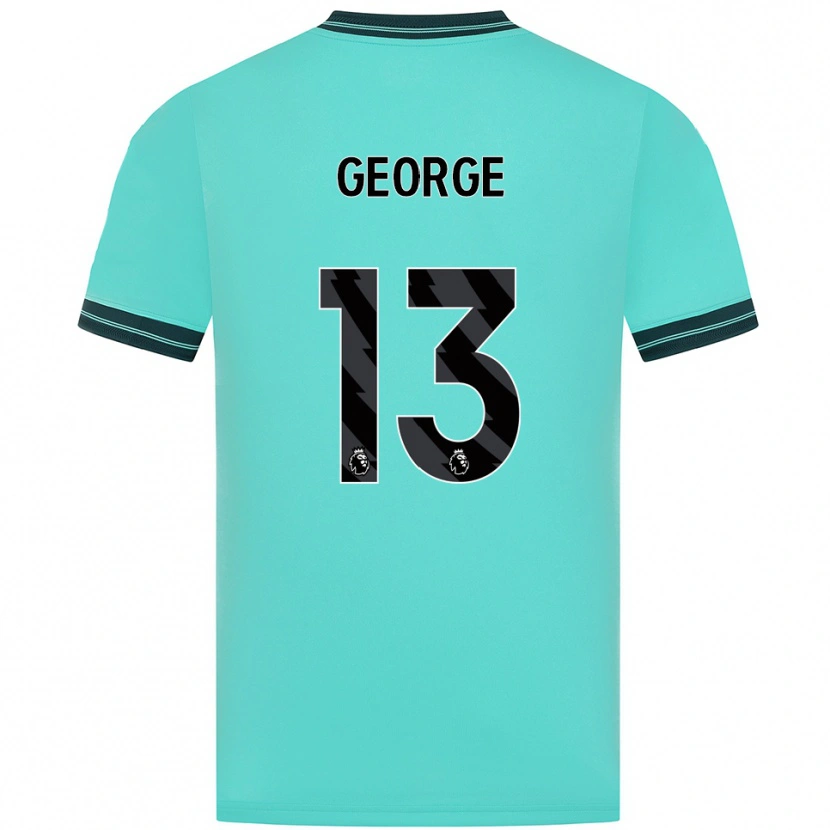 Danxen Criança Camisola Harry George #13 Azul Celeste Verde Alternativa 2025/26 Camisa Brasil
