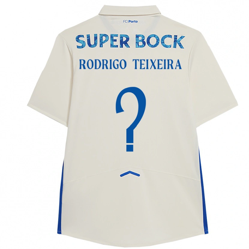 Danxen Criança Camisola Rodrigo Teixeira #0 Branco Azul Terceiro 2025/26 Camisa Brasil