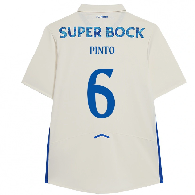 Danxen Criança Camisola Gonçalo Pinto #6 Branco Azul Terceiro 2025/26 Camisa Brasil