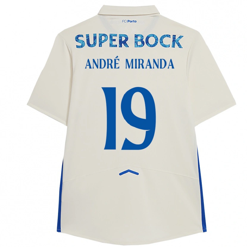 Danxen Criança Camisola André Miranda #19 Branco Azul Terceiro 2025/26 Camisa Brasil