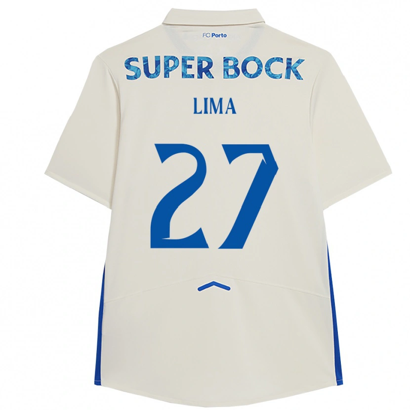 Danxen Criança Camisola Cláudia Lima #27 Branco Azul Terceiro 2025/26 Camisa Brasil
