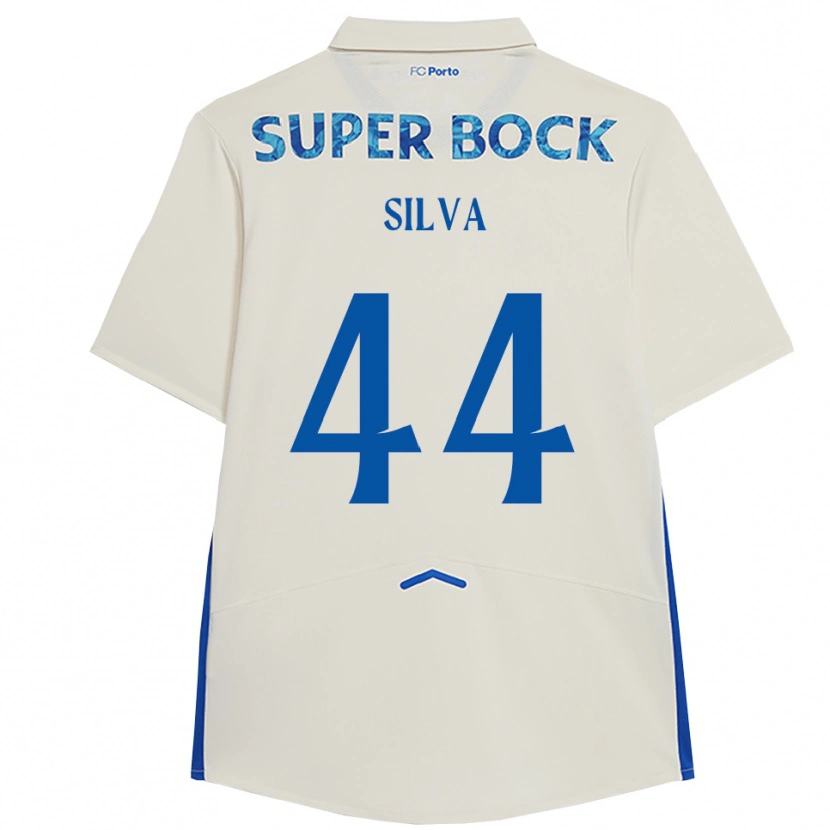 Danxen Criança Camisola Felipe Silva #44 Branco Azul Terceiro 2025/26 Camisa Brasil