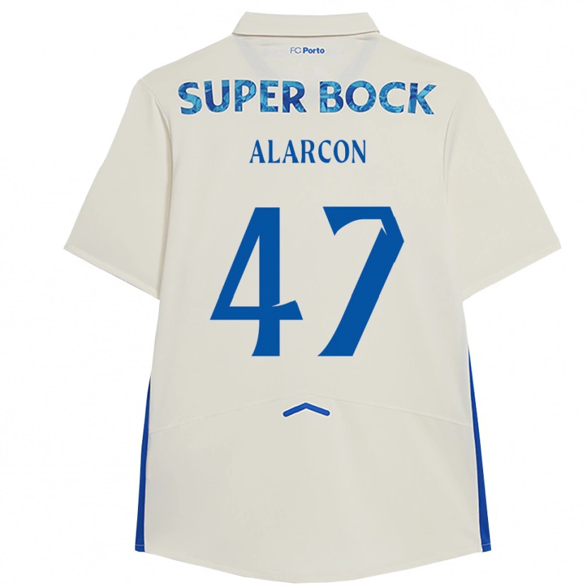 Danxen Criança Camisola Ángel Alarcón #47 Branco Azul Terceiro 2025/26 Camisa Brasil