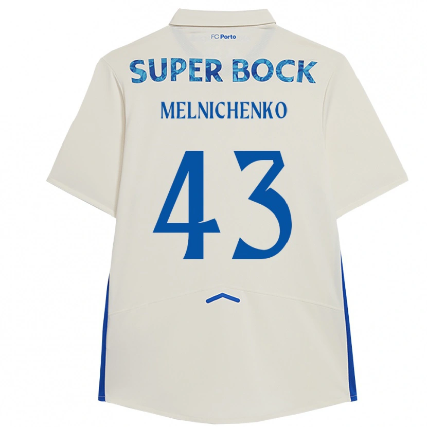 Danxen Criança Camisola Trofim Melnichenko #43 Branco Azul Terceiro 2025/26 Camisa Brasil