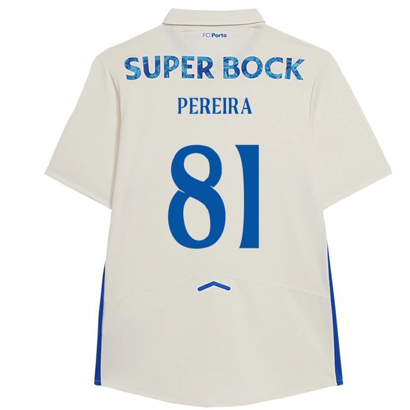 Danxen Criança Camisola Martim Pereira #81 Branco Azul Terceiro 2025/26 Camisa Brasil