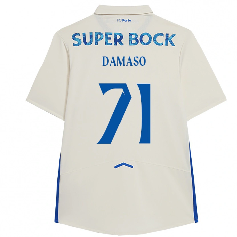 Danxen Criança Camisola Nico Damaso #71 Branco Azul Terceiro 2025/26 Camisa Brasil