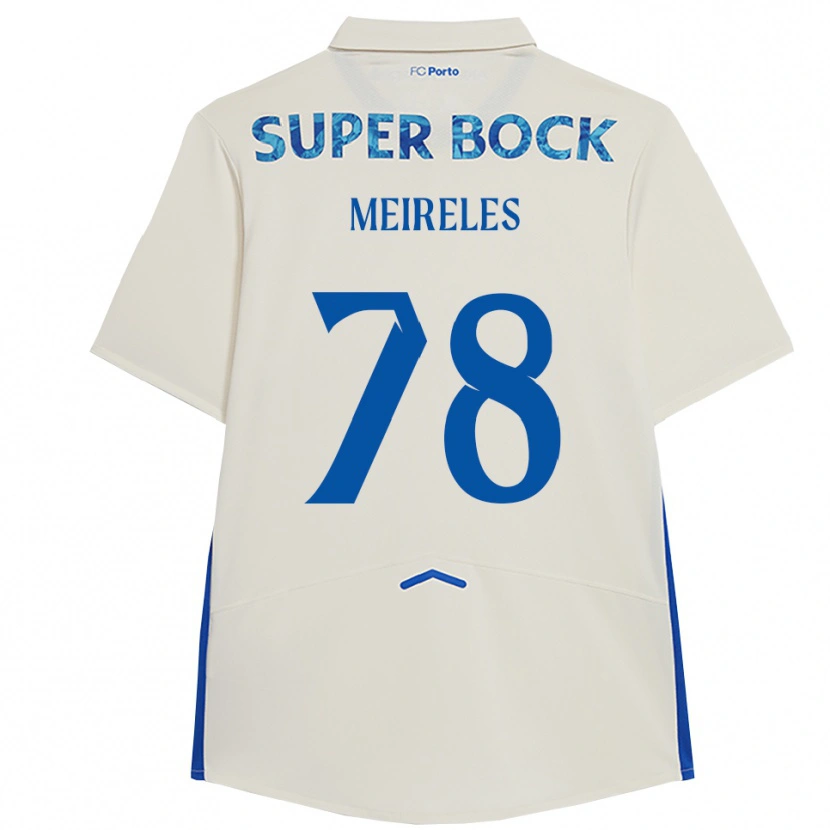 Danxen Criança Camisola Jorge Meireles #78 Branco Azul Terceiro 2025/26 Camisa Brasil