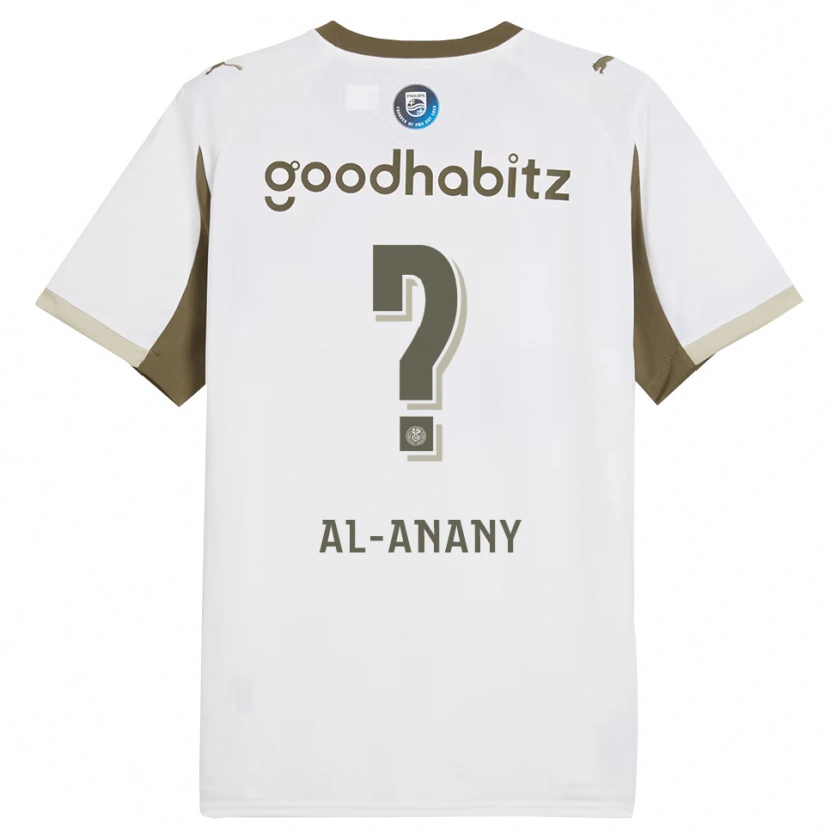 Danxen Criança Camisola Yousif Al-Anany #0 Branco Cinza Terceiro 2025/26 Camisa Brasil
