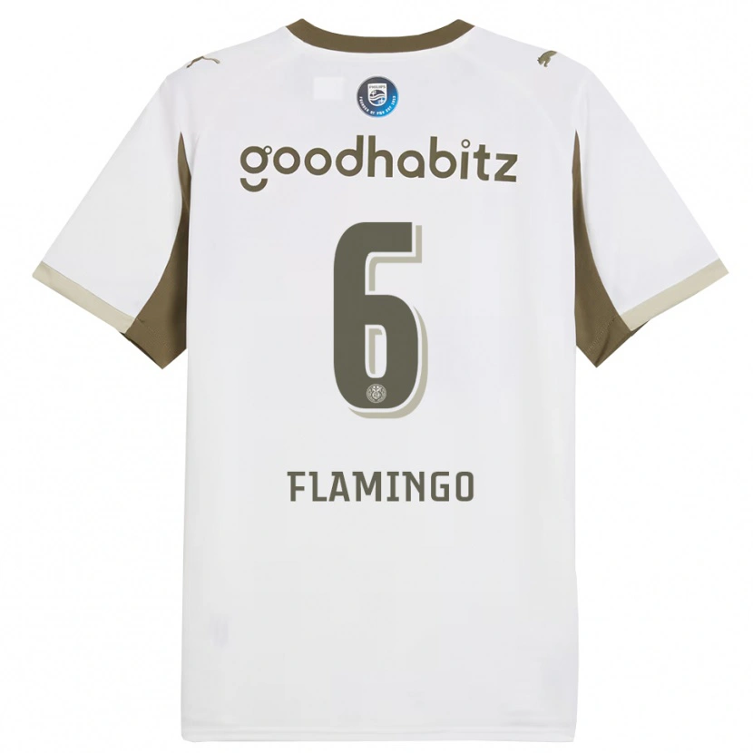 Danxen Criança Camisola Ryan Flamingo #6 Branco Cinza Terceiro 2025/26 Camisa Brasil