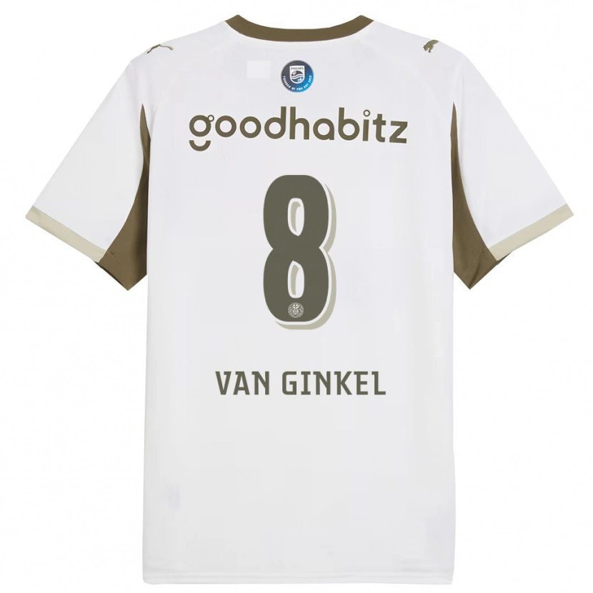 Danxen Criança Camisola Marco Van Ginkel #8 Branco Cinza Terceiro 2025/26 Camisa Brasil