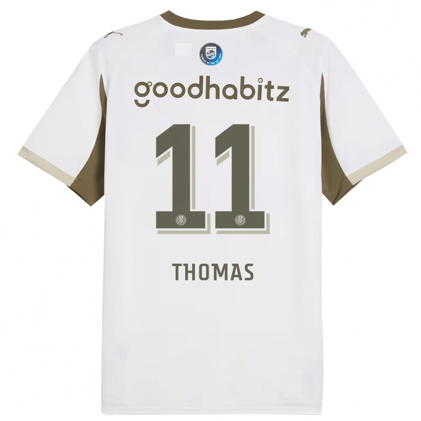 Danxen Criança Camisola Ayodele Thomas #11 Branco Cinza Terceiro 2025/26 Camisa Brasil