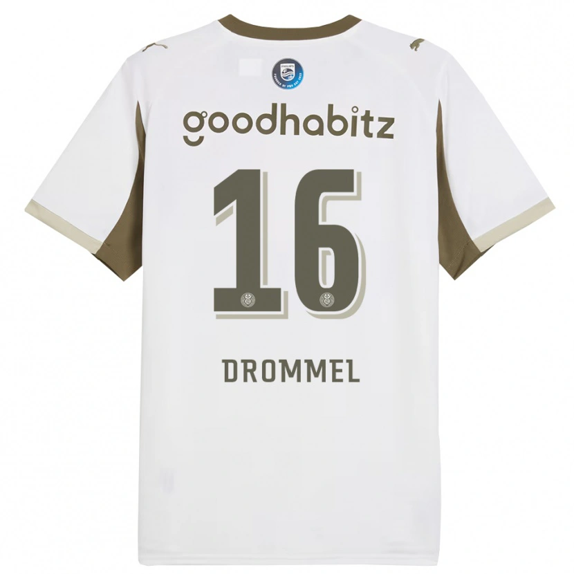 Danxen Criança Camisola Joel Drommel #16 Branco Cinza Terceiro 2025/26 Camisa Brasil