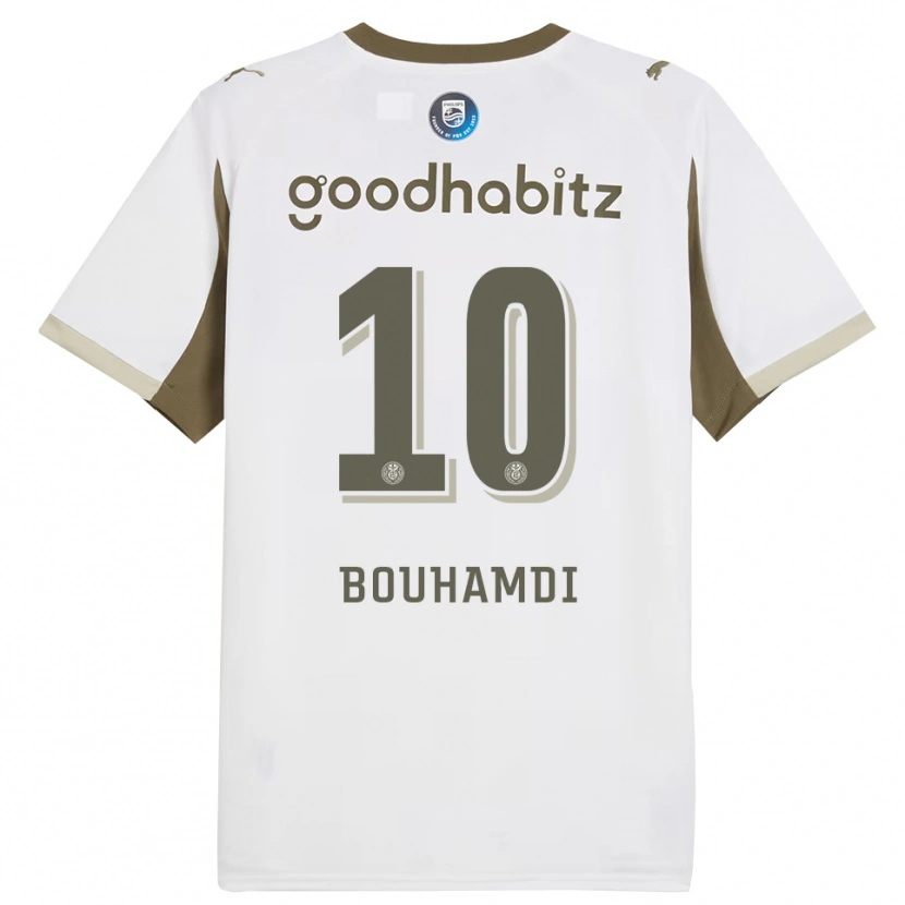 Danxen Criança Camisola Amir Bouhamdi #10 Branco Cinza Terceiro 2025/26 Camisa Brasil