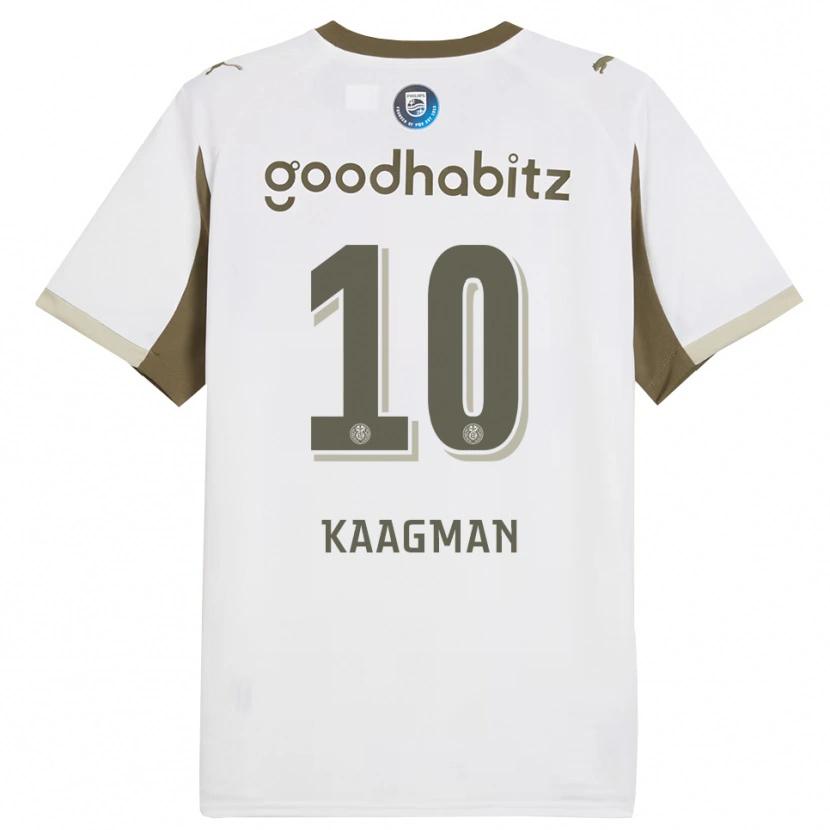 Danxen Criança Camisola Inessa Kaagman #10 Branco Cinza Terceiro 2025/26 Camisa Brasil