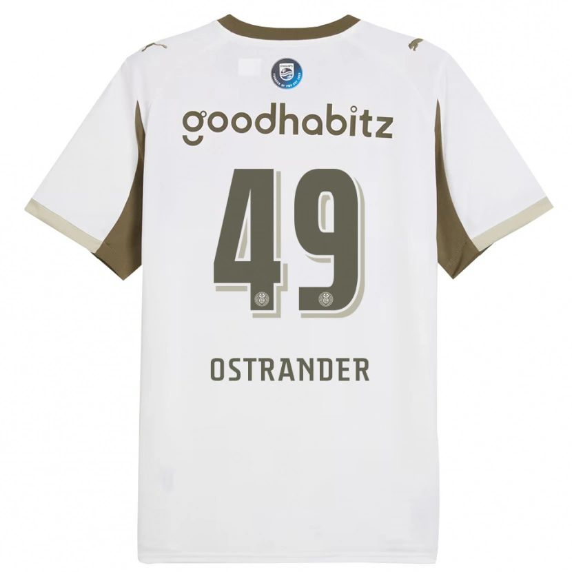 Danxen Criança Camisola William Ostrander #49 Branco Cinza Terceiro 2025/26 Camisa Brasil