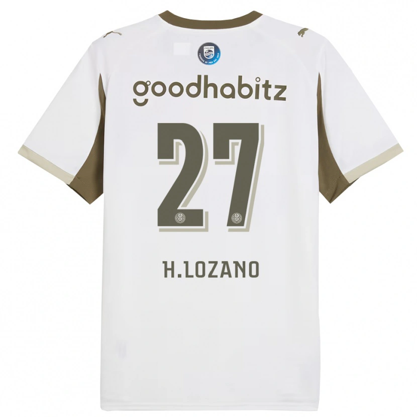 Danxen Criança Camisola Hirving Lozano #27 Branco Cinza Terceiro 2025/26 Camisa Brasil