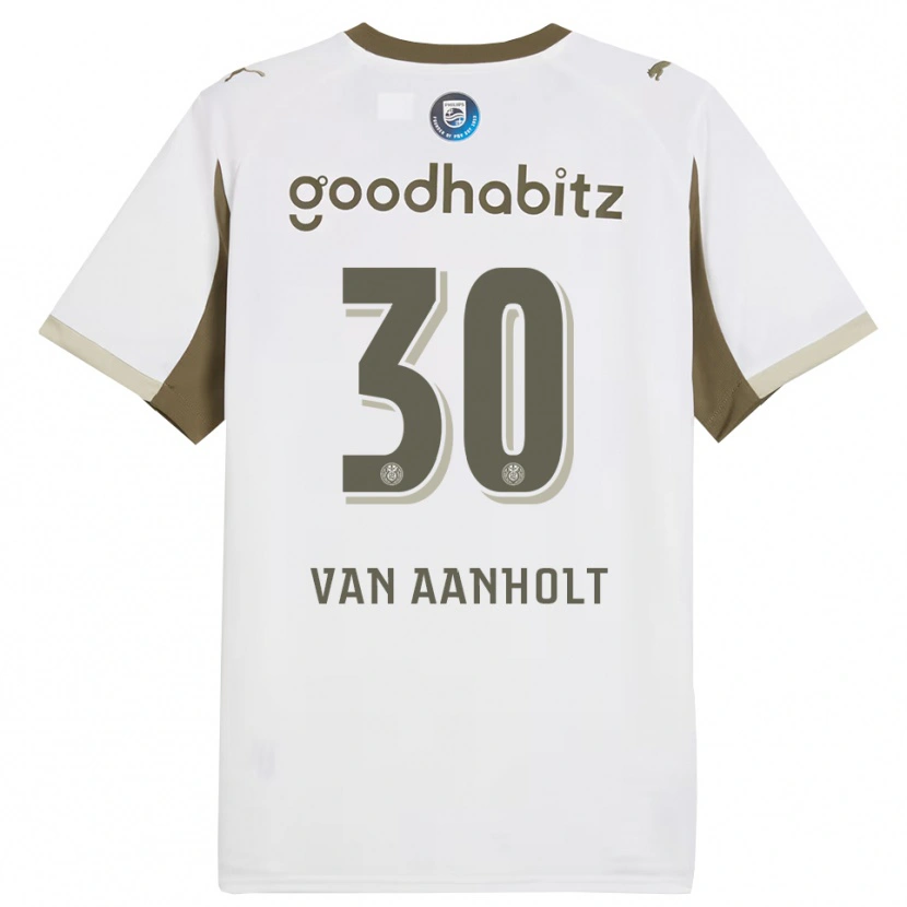 Danxen Criança Camisola Patrick Van Aanholt #30 Branco Cinza Terceiro 2025/26 Camisa Brasil