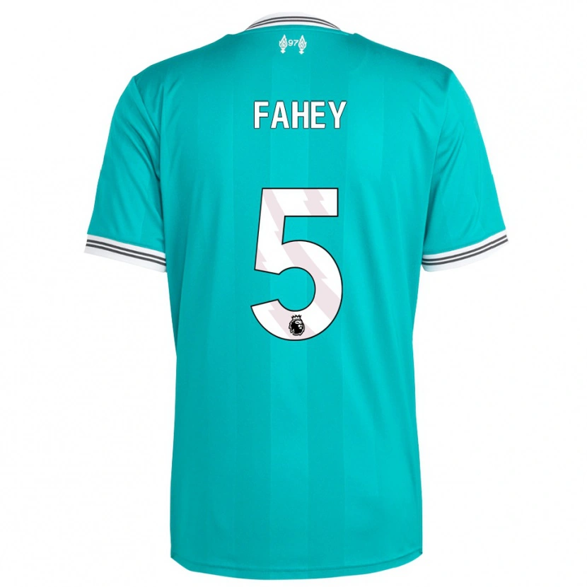 Danxen Criança Camisola Niamh Fahey #5 Verde Branco Terceiro 2025/26 Camisa Brasil