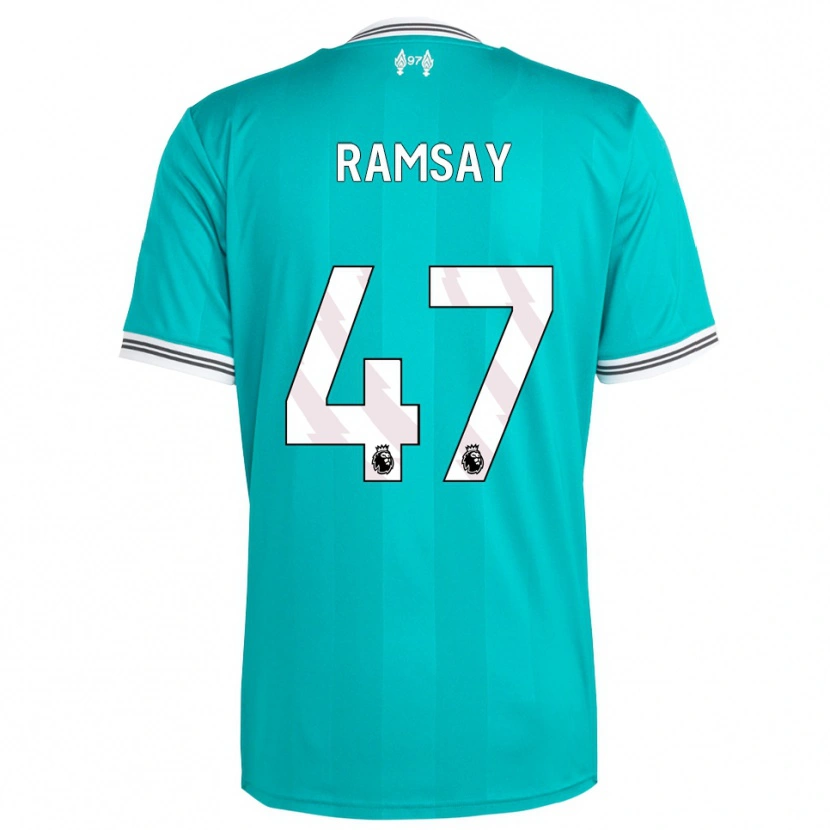 Danxen Criança Camisola Calvin Ramsay #47 Verde Branco Terceiro 2025/26 Camisa Brasil