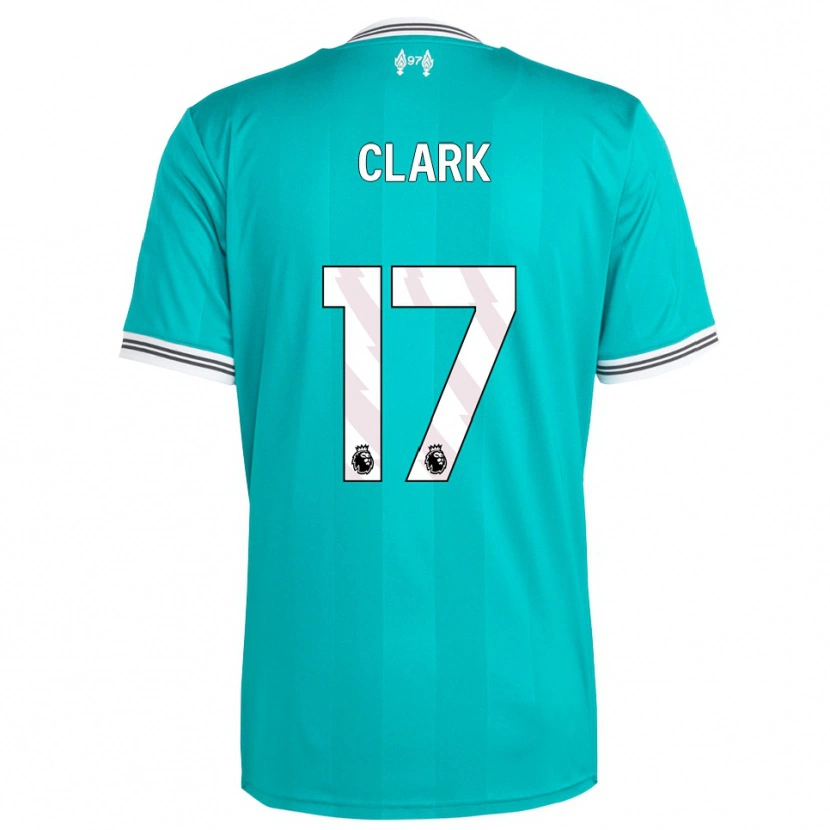 Danxen Criança Camisola Jenna Clark #17 Verde Branco Terceiro 2025/26 Camisa Brasil