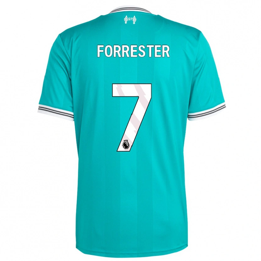 Danxen Criança Camisola La'more Forrester #7 Verde Branco Terceiro 2025/26 Camisa Brasil