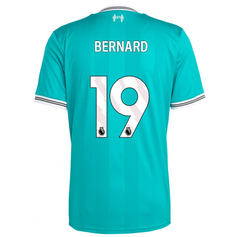 Danxen Criança Camisola Dj Bernard #19 Verde Branco Terceiro 2025/26 Camisa Brasil