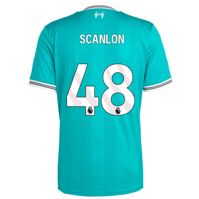 Danxen Criança Camisola Calum Scanlon #48 Verde Branco Terceiro 2025/26 Camisa Brasil