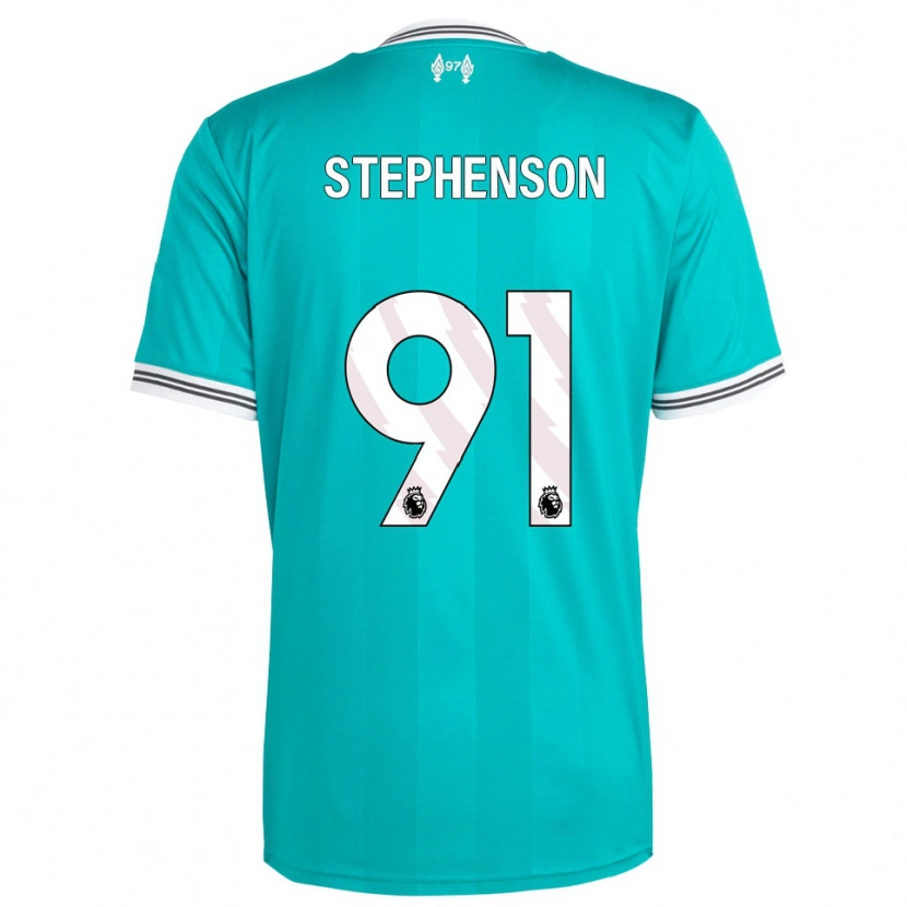 Danxen Criança Camisola Luca Stephenson #91 Verde Branco Terceiro 2025/26 Camisa Brasil