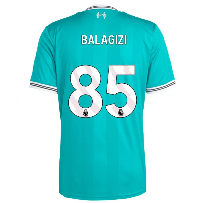 Danxen Criança Camisola James Balagizi #85 Verde Branco Terceiro 2025/26 Camisa Brasil