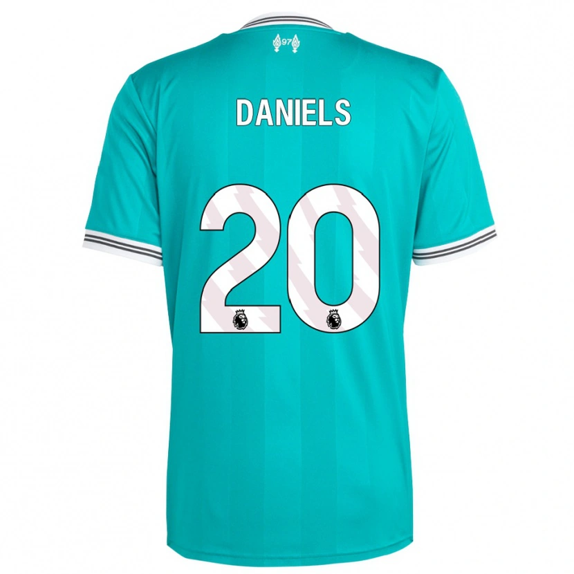 Danxen Criança Camisola Yana Daniels #20 Verde Branco Terceiro 2025/26 Camisa Brasil