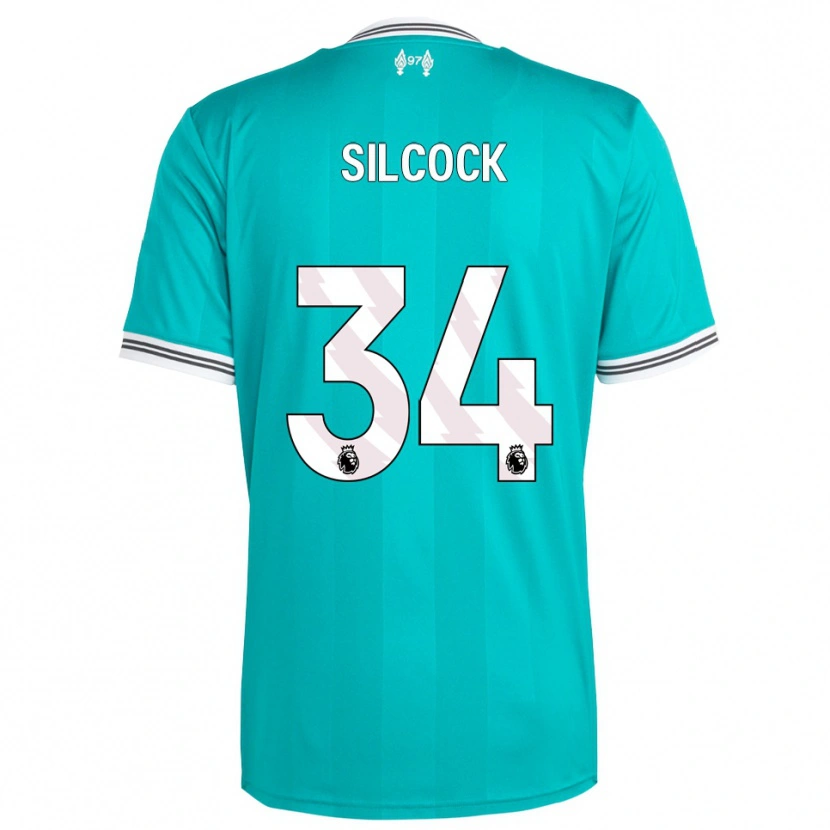 Danxen Criança Camisola Hannah Silcock #34 Verde Branco Terceiro 2025/26 Camisa Brasil