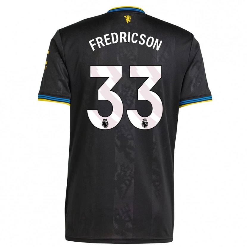 Danxen Criança Camisola Tyler Fredricson #33 Preto Amarelo Azul Terceiro 2025/26 Camisa Brasil