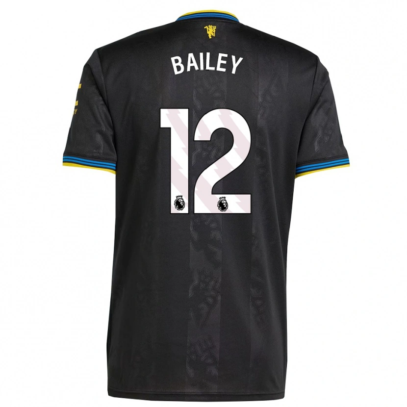 Danxen Criança Camisola James Bailey #12 Preto Amarelo Azul Terceiro 2025/26 Camisa Brasil