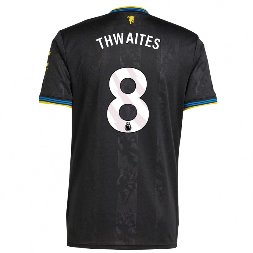 Danxen Criança Camisola Jim Thwaites #8 Preto Amarelo Azul Terceiro 2025/26 Camisa Brasil