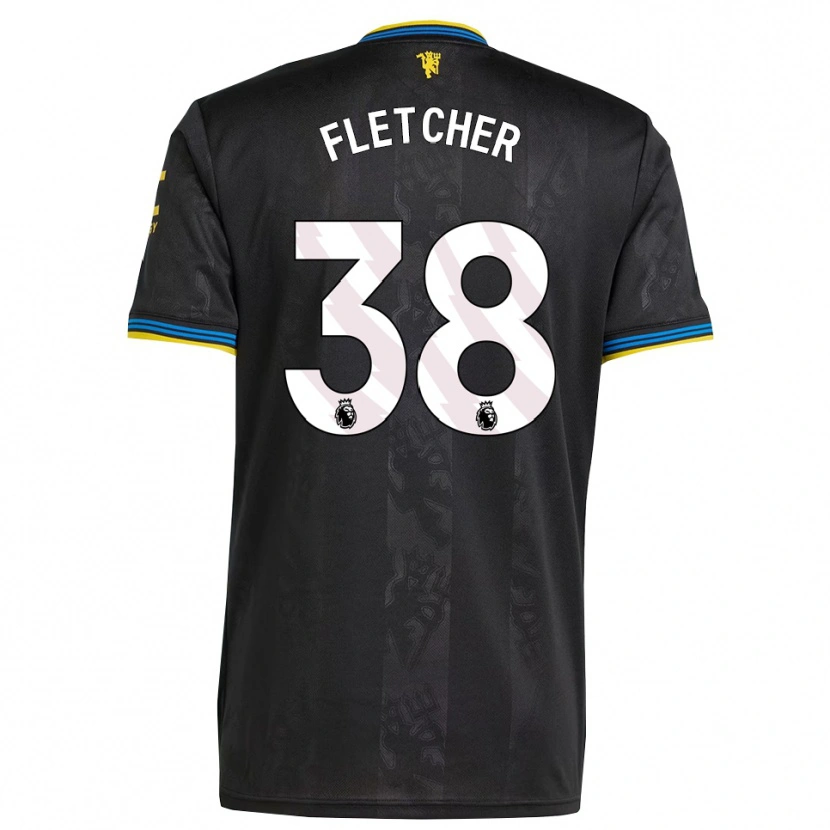Danxen Criança Camisola Jack Fletcher #38 Preto Amarelo Azul Terceiro 2025/26 Camisa Brasil