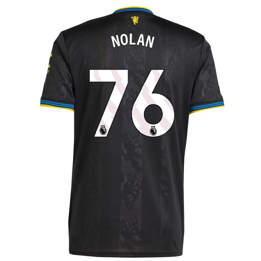 Danxen Criança Camisola James Nolan #76 Preto Amarelo Azul Terceiro 2025/26 Camisa Brasil