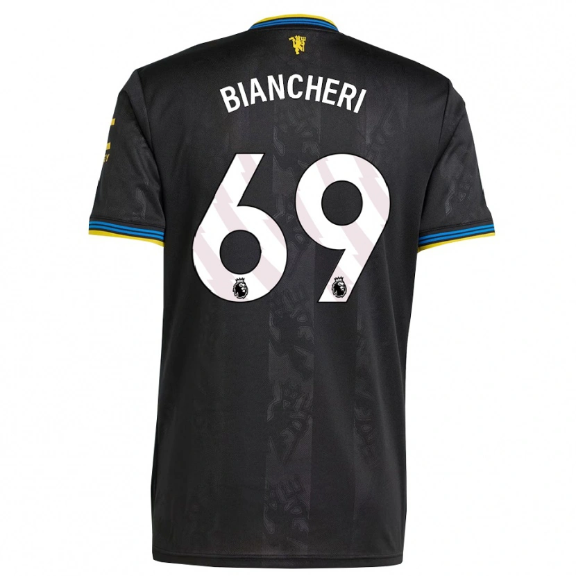 Danxen Criança Camisola Gabriele Biancheri #69 Preto Amarelo Azul Terceiro 2025/26 Camisa Brasil