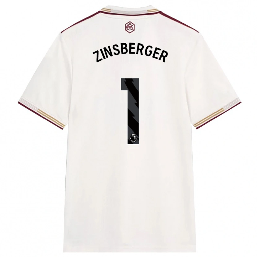 Danxen Criança Camisola Manuela Zinsberger #1 Branco Sujo Borgonha Terceiro 2025/26 Camisa Brasil