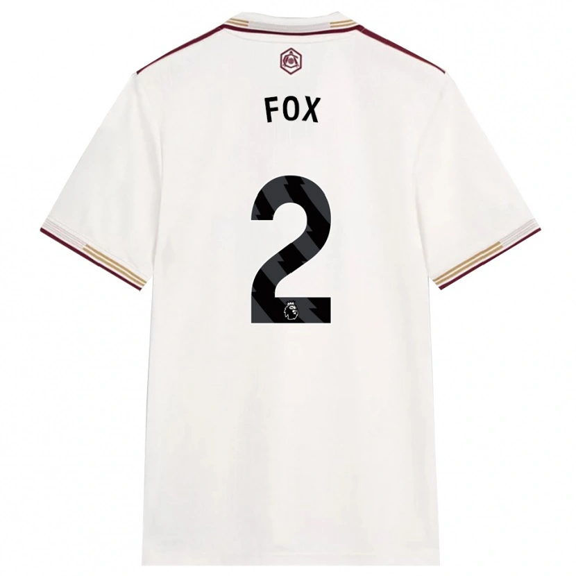Danxen Criança Camisola Emily Fox #2 Branco Sujo Borgonha Terceiro 2025/26 Camisa Brasil